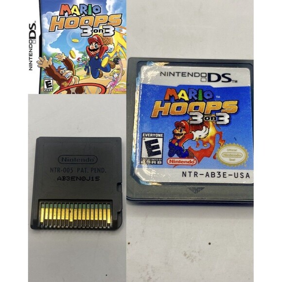 Mario Hoops 3 on 3 (Nintendo DS 2006) Authentic Tested Cartridge Only Basketball - Picture 1 of 3